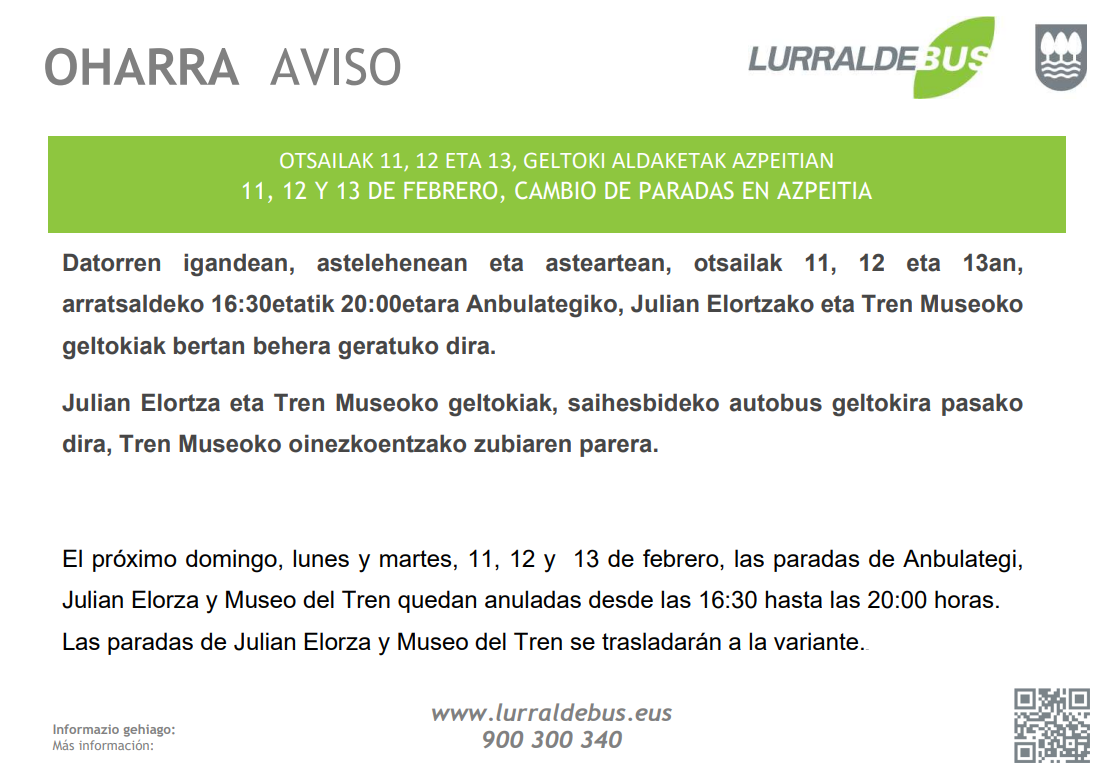 11,13,13 geltooki aldaketak azpeitian