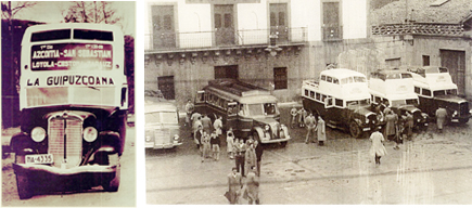 Parada de autobuses antigua