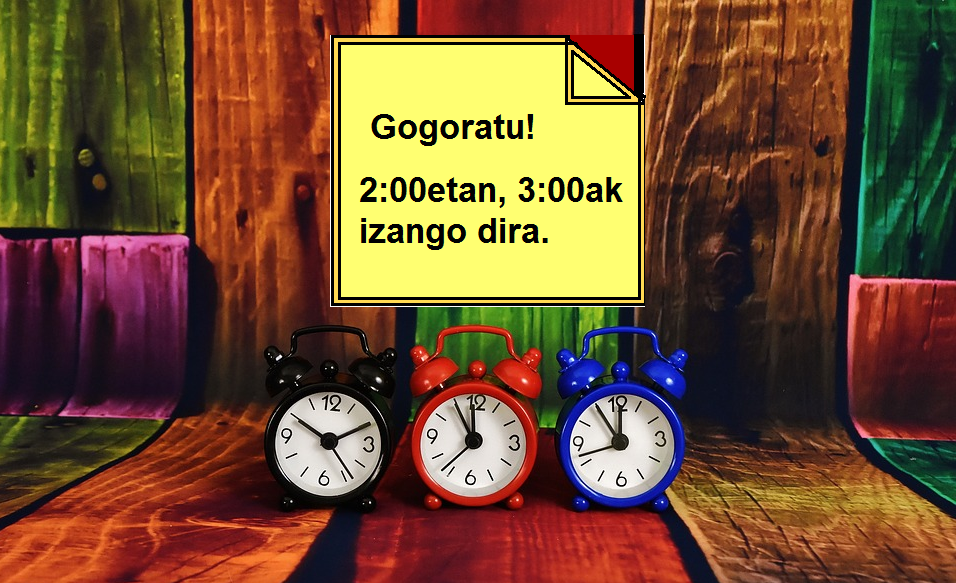 SÁBADO: CAMBIO DE HORA