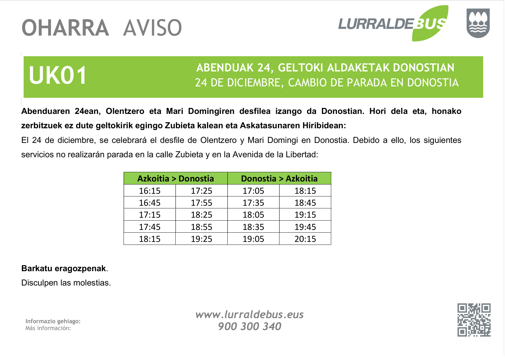 24an geltoki aldaketak donostin