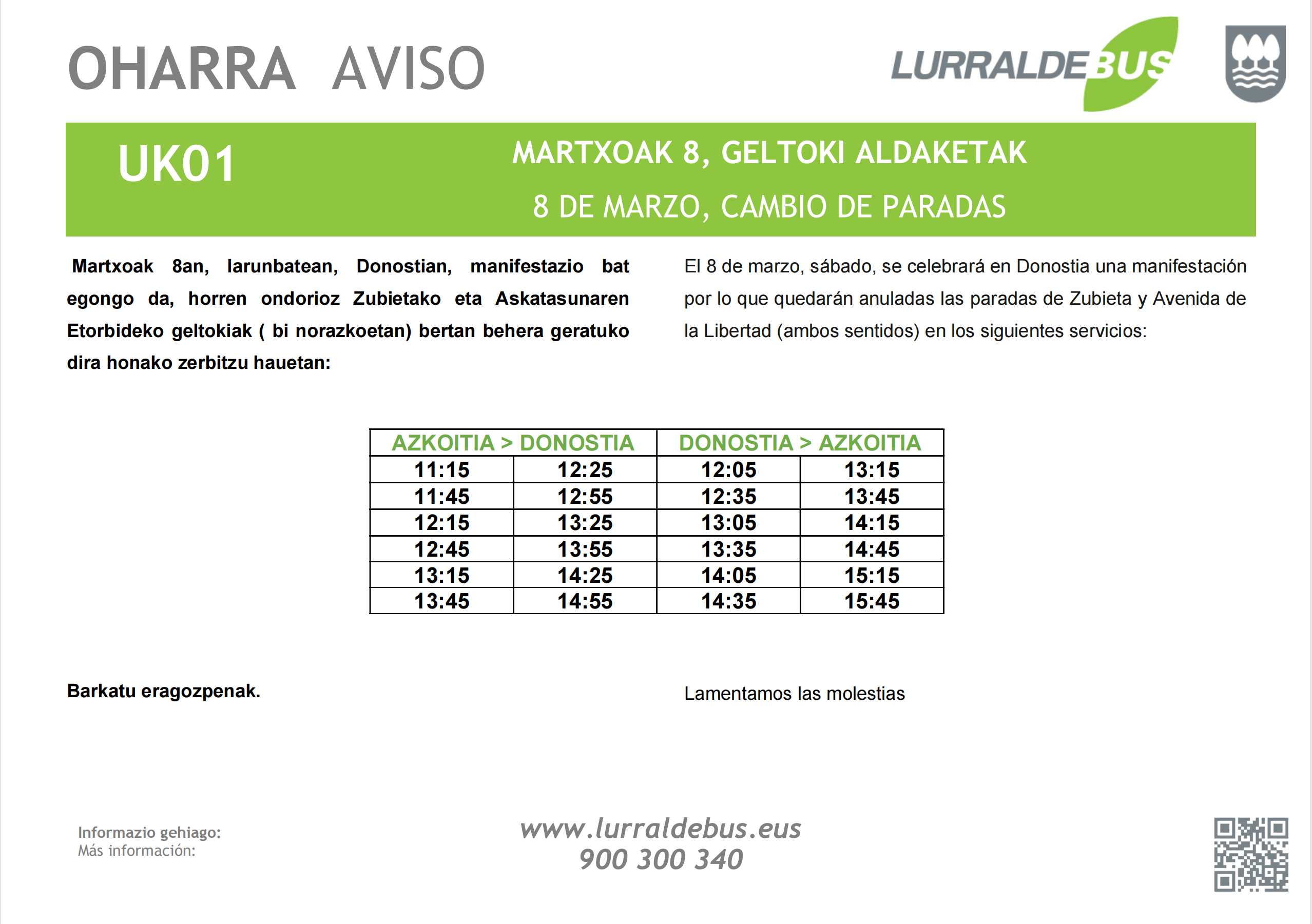 MARTXOAK 8 MANIFESTAZIOA