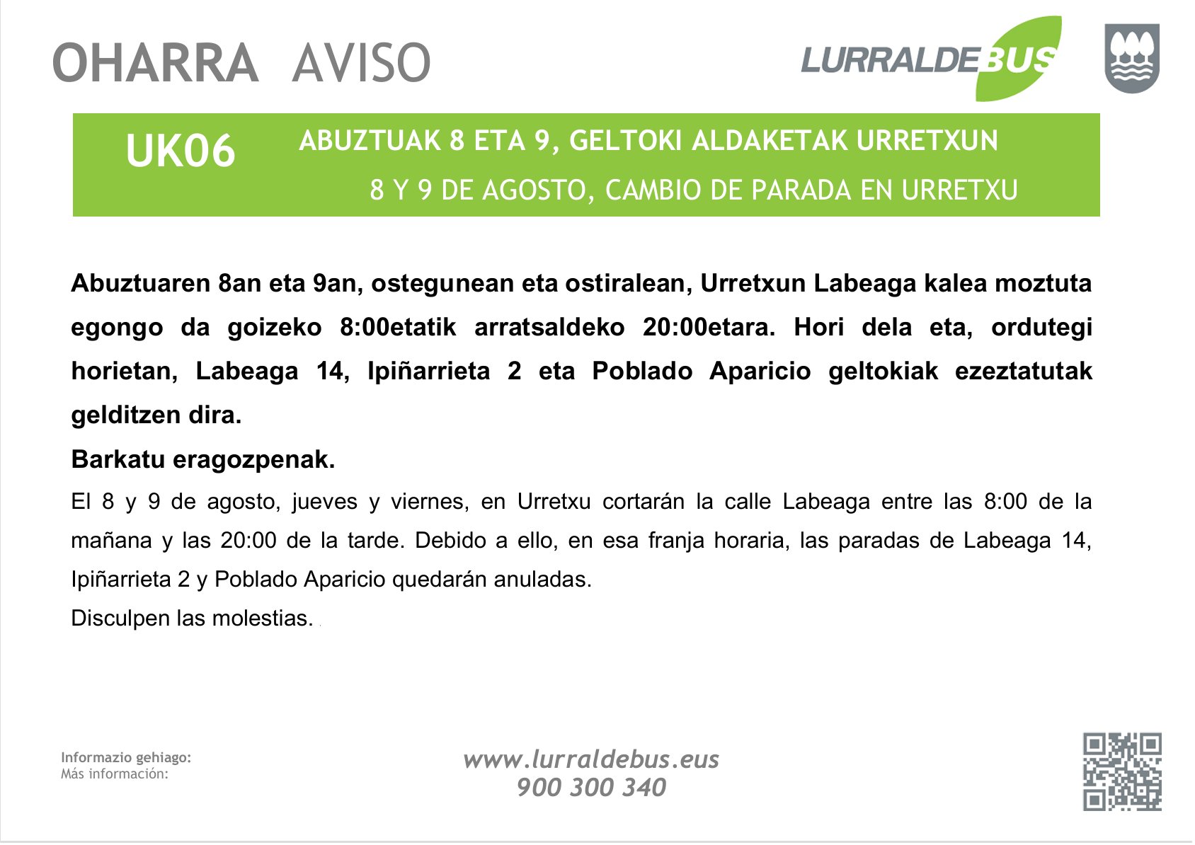 uk06 geltoki aldaketak